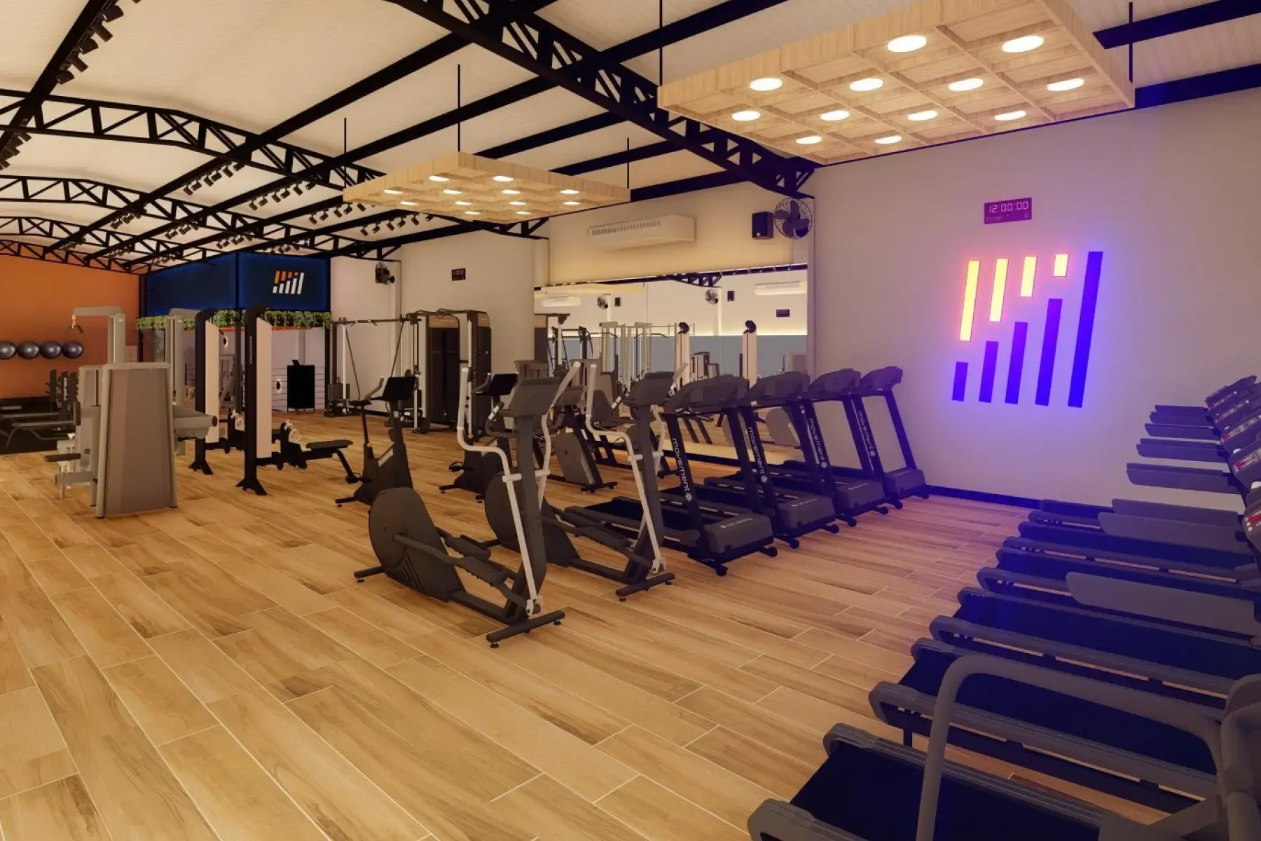Área de cardio da ShapeMe Academia