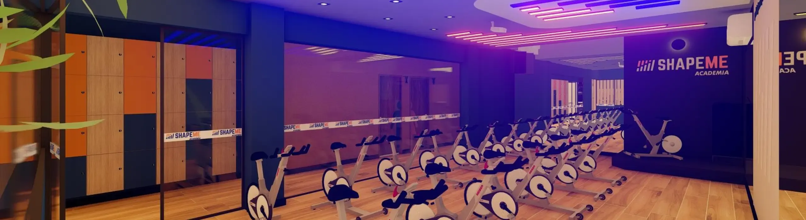 Sala de bike indoor da ShapeMe Academia