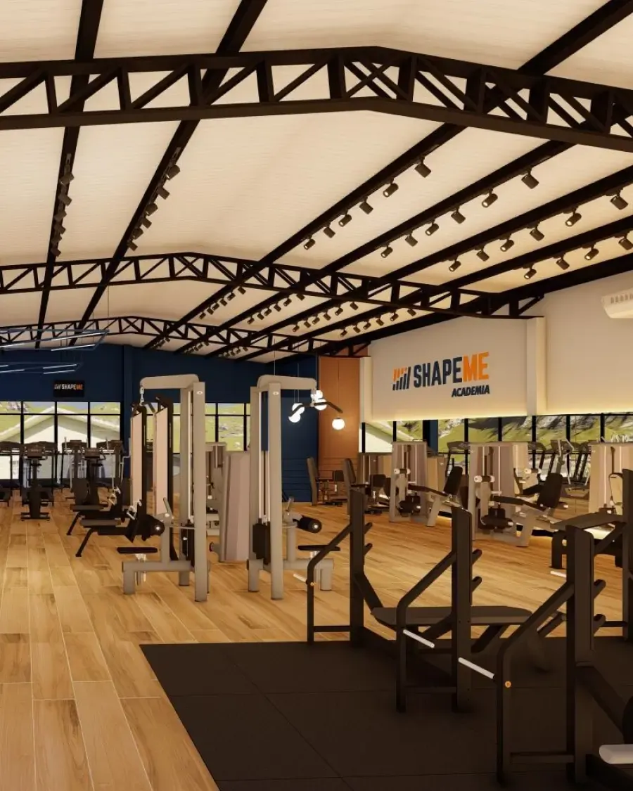 Área de treino da ShapeMe Academia
